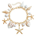 Women's alloy waist chain and matching bracelet set with star charms.