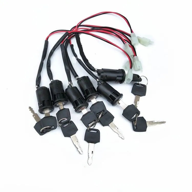 Waterproof plastic electric door lock actuator for car central locking systems with wiring connectors