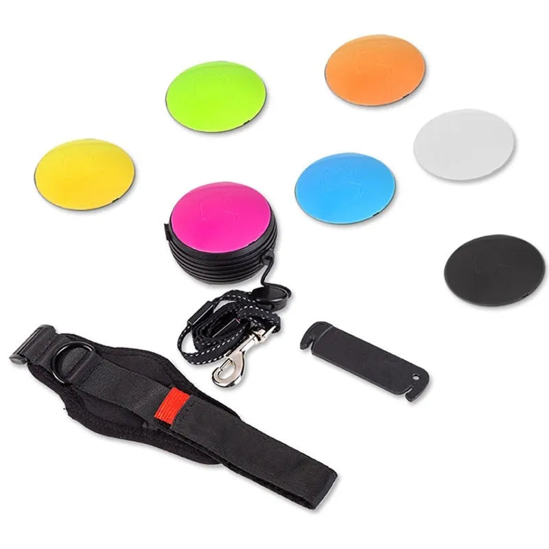 Pet Holding Hands 3 metre automatic retractable dog lead in vibrant orange with keylock button.
