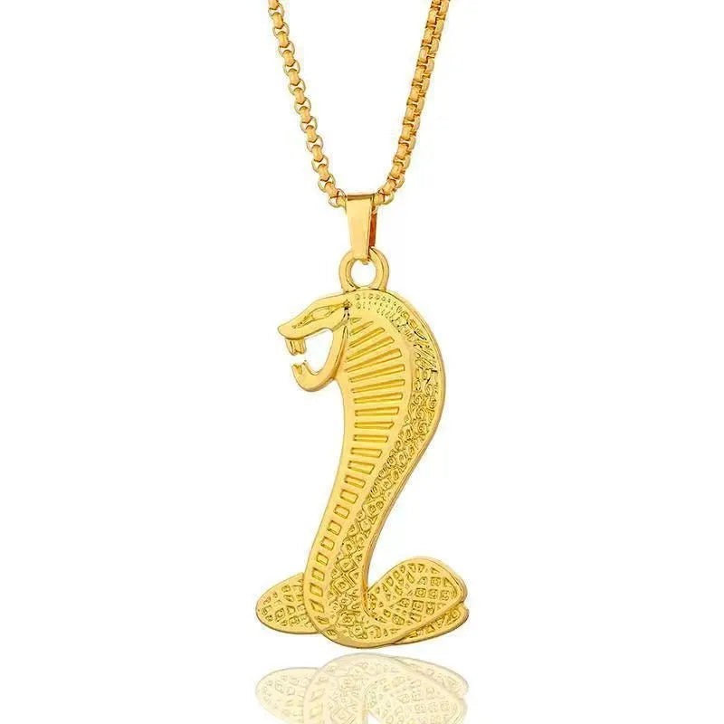 Gold geometric women's necklace with sparkling zircon stones on a model.