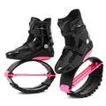 TPU bouncing shoes for sports in multiple colour combinations including pink silver, green silver, and black options