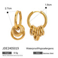 Stainless steel electroplated earrings in silver and rose gold tones with ins style design
