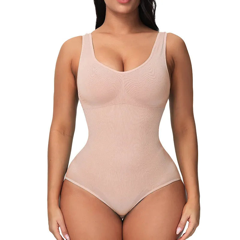 Seamless nylon women's bodysuit shapewear in multiple colours and sizes