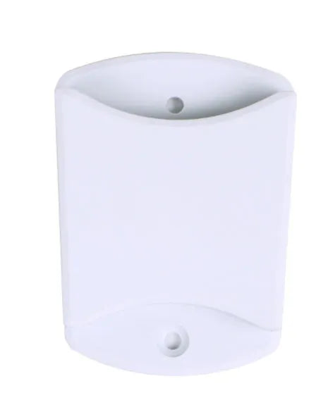 Silver aluminium alloy desktop tablet stand with adjustable white mount holding a tablet