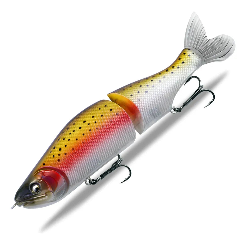 185mm long soft plastic fishing swimbait for bass in one of fifteen available colour options.