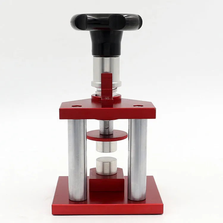 Watch repair spiral cap presser with 20 plastic molds for back cover sealing