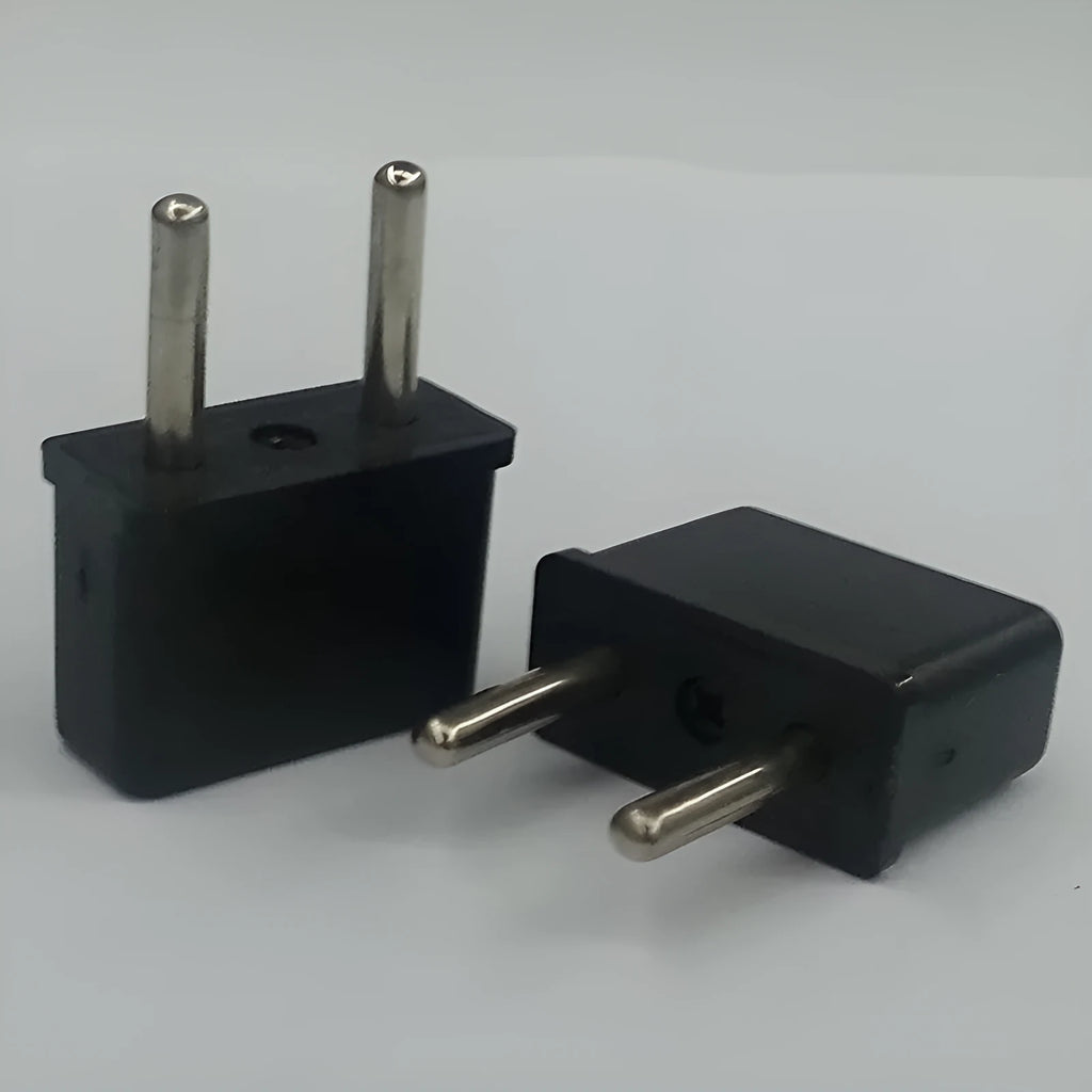 American standard to European standard plug adapter with two holes and plastic shell