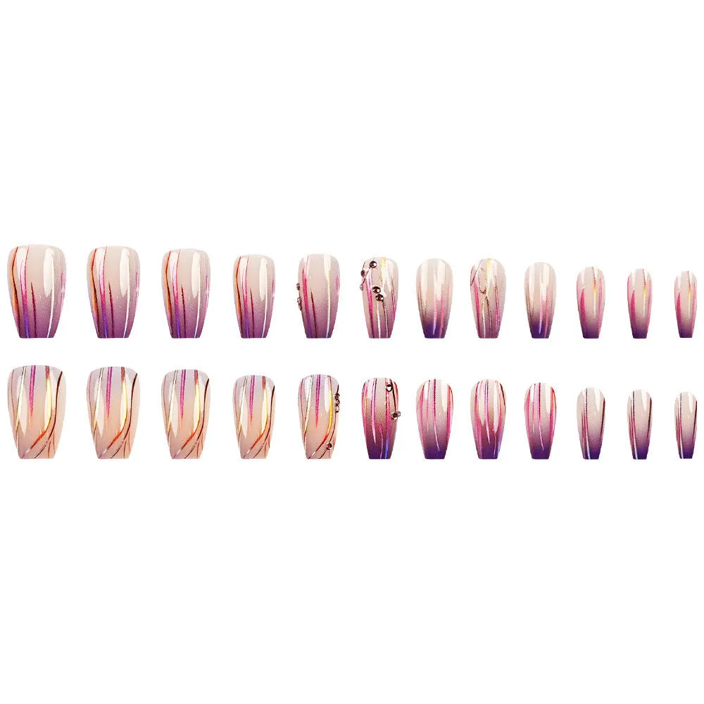 Magic colour asterism nail stickers showing starry sky gradient pattern on short nails