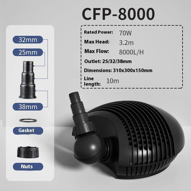 CFP series horizontal plastic fish pond filter pump for large flow filtration systems