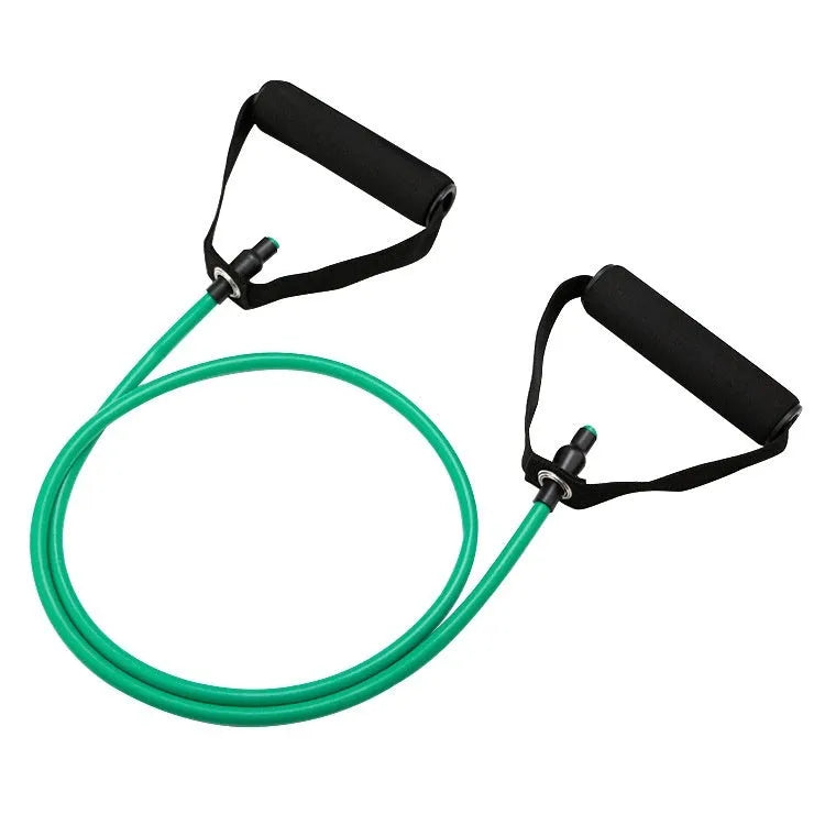 Adjustable chest expander with colour-coded TPE tension ropes in five resistance levels for fitness training