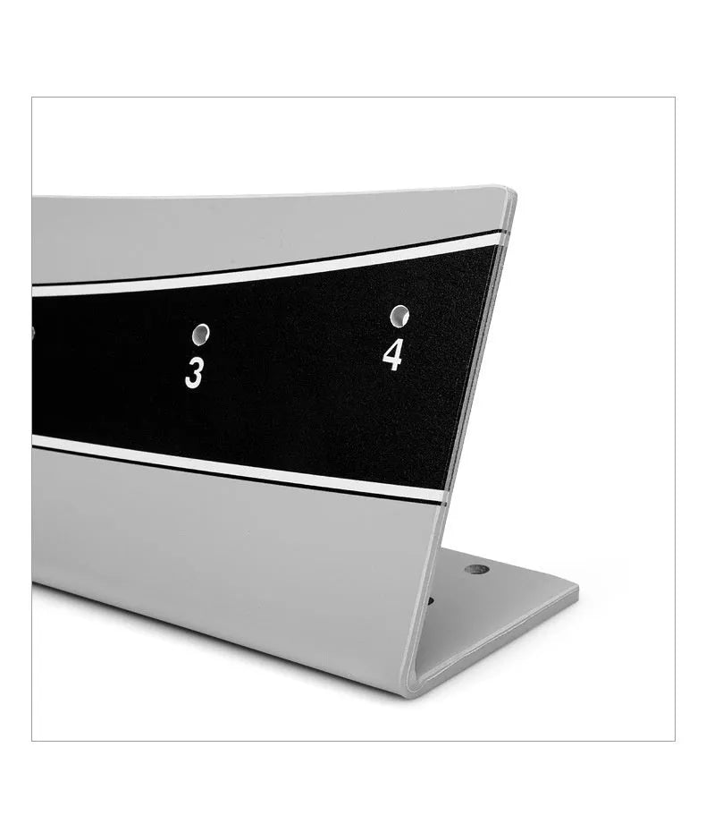 Adjustable golf putter trajectory balance simulator with PVC construction for stroke practice