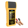 Autool BT760 colour screen vehicle battery tester with red and black clips and printed diagnostic receipt.