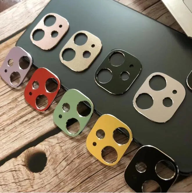 Metal lens protection ring for iPhone 11 and iPhone 11 Pro in various colour options.