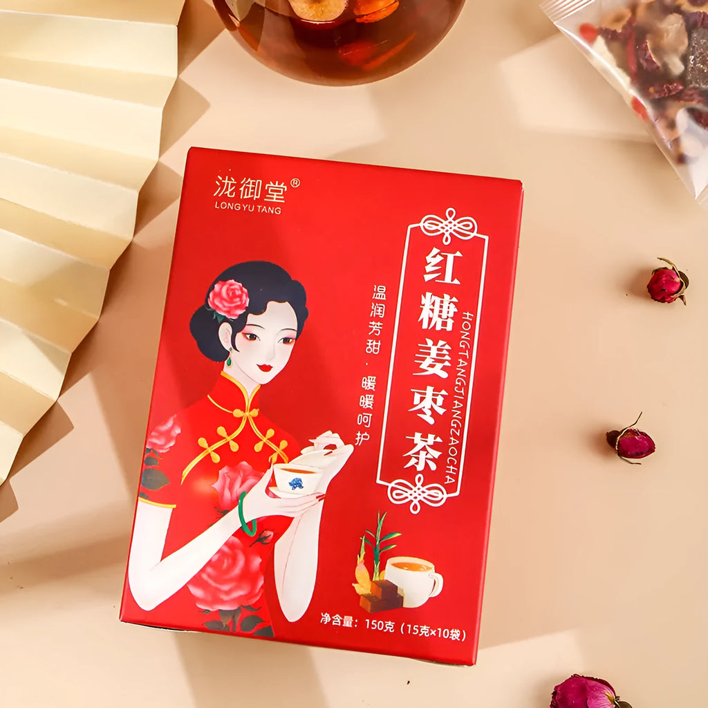 Yuantang ginger tea box with brown sugar red dates wolfberry herbal tea bags