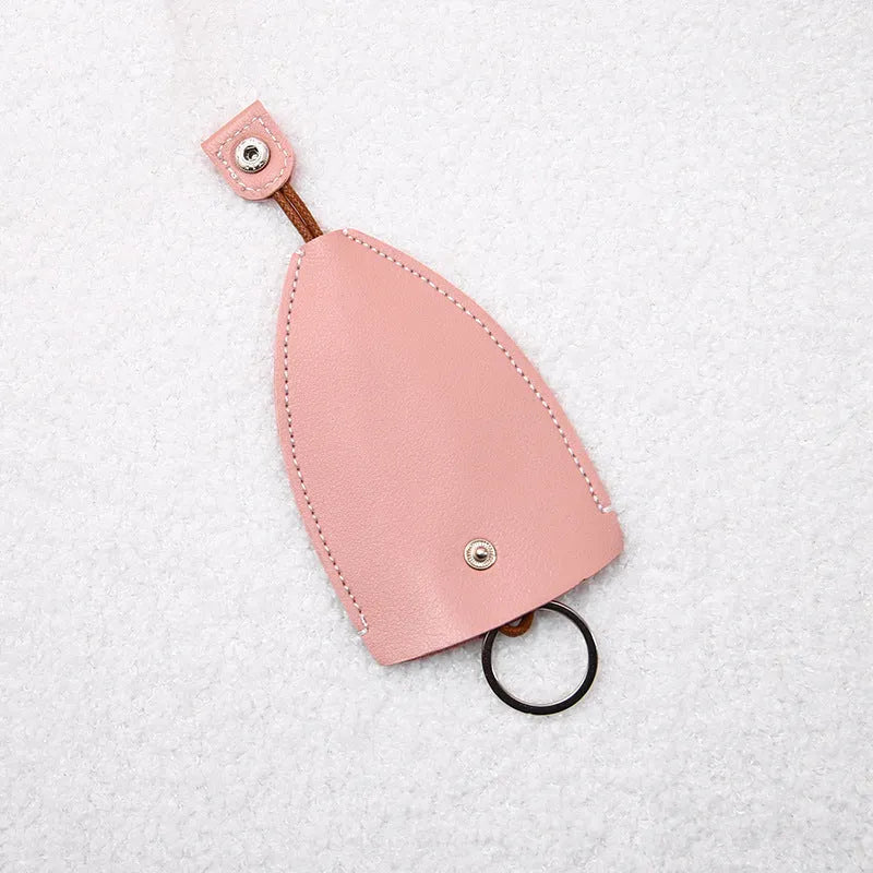 Cartoon style pull-out car key case made from PU leather in assorted designs
