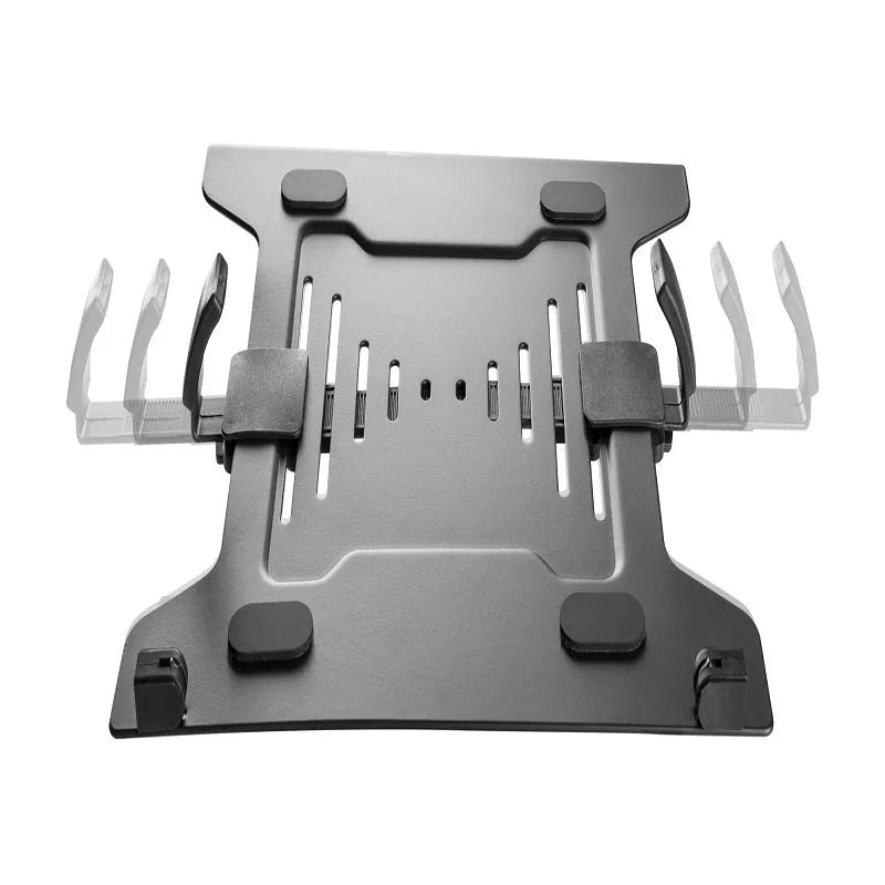 Notebook stand tray universal laptop riser plastic sheet metal 300x60x280mm 4.5kg support black