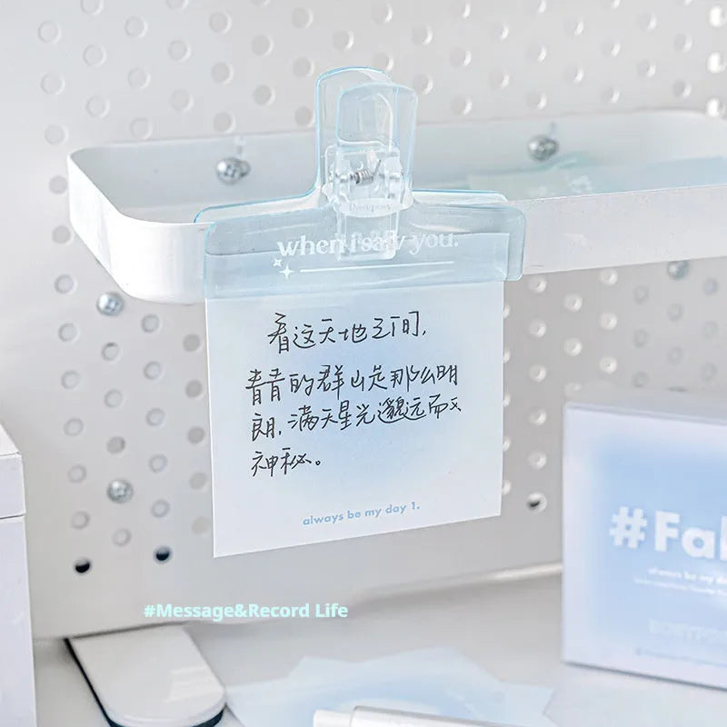 Square 70mm gradient parchment multifunctional notepad with sticky notes, plain paper, parchment sheets and stickers