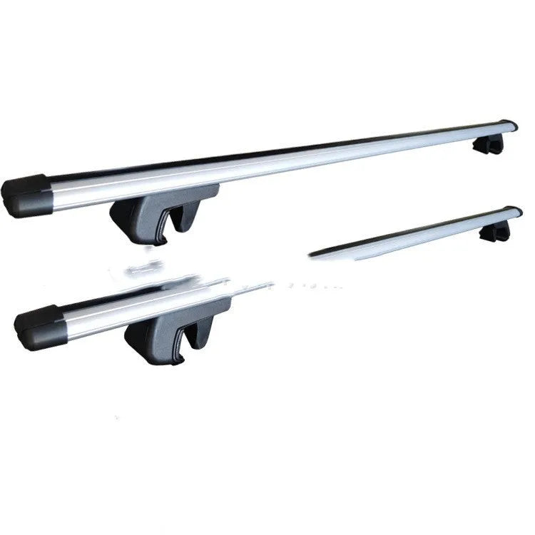 Alloy roof rack crossbars for General Motors SUV vehicles showing mounting points