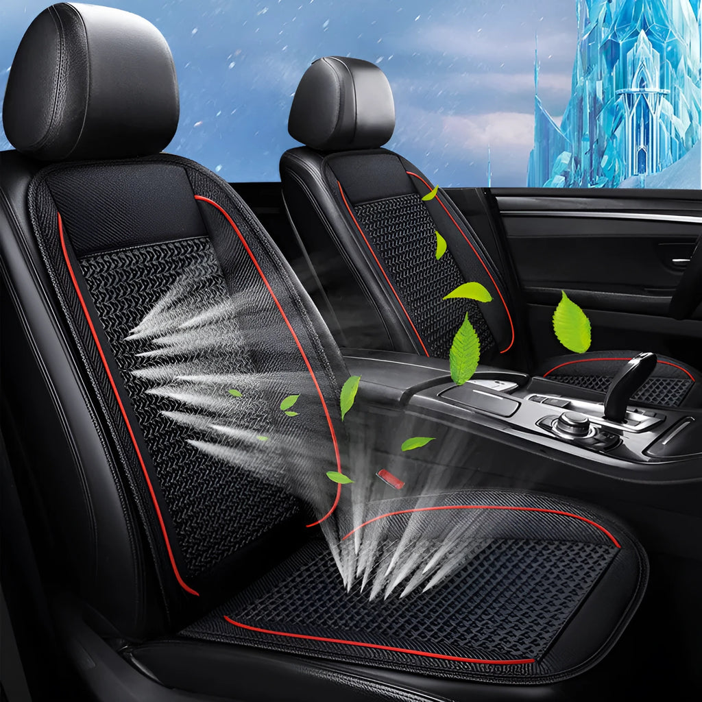 60cm square black car seat cushion with ventilation and massage functions and power cord