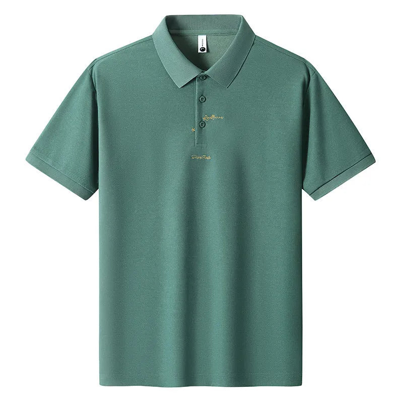 Men's casual short-sleeve cotton T-shirt in a loose fit, shown in various colours.