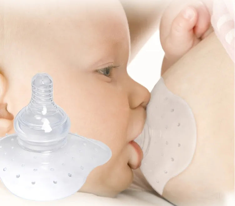 Nursing nipple protector for flat nipples breastfeeding aid transparent and petal colour options