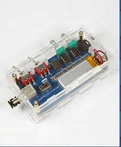 220V Tesla coil driver board with controller generating musical plasma arcs for demonstrations