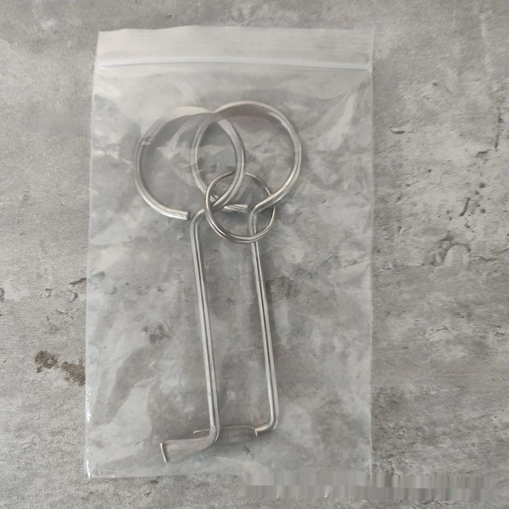 Two alloy wrench tools from portable universal tool set for household repairs