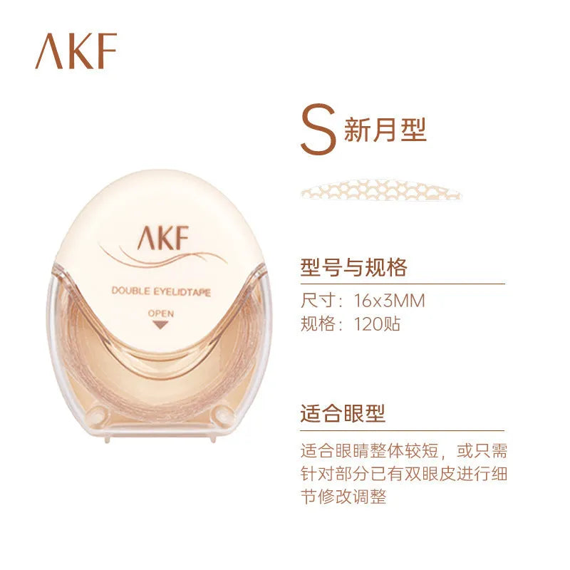 Roll of transparent double eyelid stickers with lace texture for natural eyelid crease creation