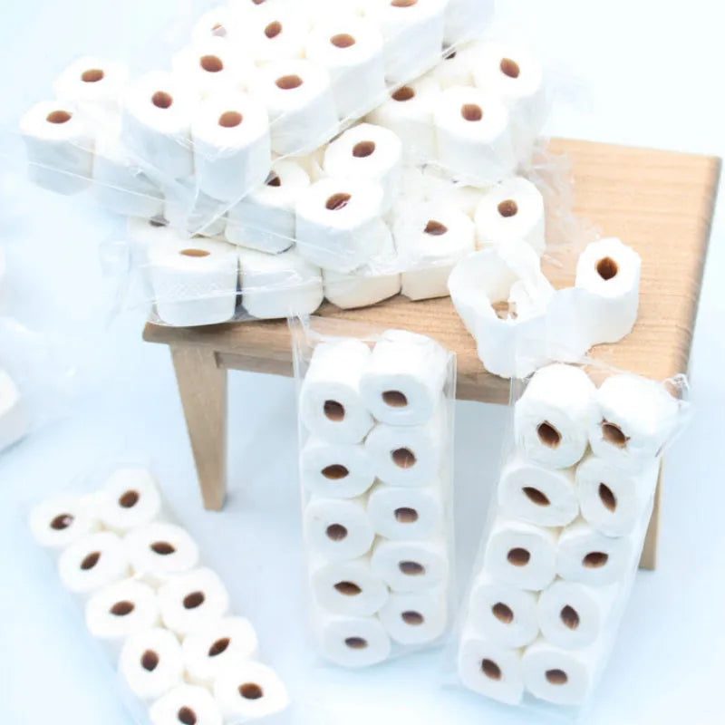 Simulated paper tissue roll model 30x15x80mm for children's dollhouse and role-play