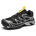 Unisex low-top lace-up leisure hiking shoes in a sport style with a round toe and flat rubber sole.