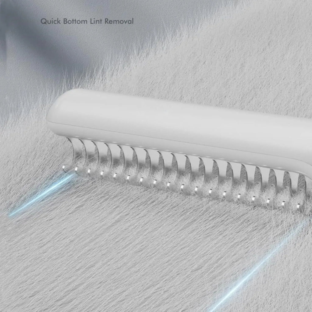 Stainless steel pet dematting comb with ergonomic handle for removing knots and mats from dog coats