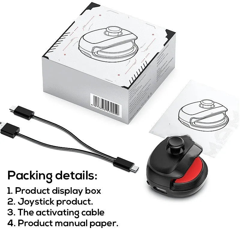 Black or white USB gaming stick controller with compact 8.8cm square design for PC, mobile and console gaming