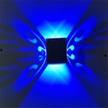 Modern LED butterfly wall lamp with aluminium shade and remote control for multi-colour lighting