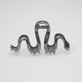 Slytherin serpentine metal hair clip barrette in silver or gun black, 10.5cm long