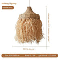 Retro Southeast Asian style restaurant chandelier made from wild vetch and willow with 50cm diameter