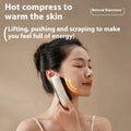 Golden yellow electric scraping plate with USB charging cable and vibration massage function