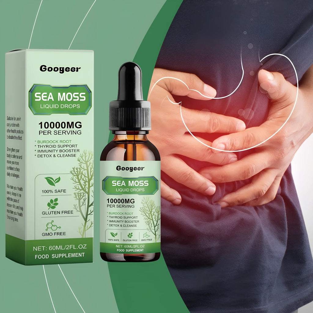 Googeer Sea Moss Liquid Drops 60ml body treatment bottle with traditional Chinese medicine extract formula
