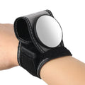 Black nylon bicycle wrist rear-view mirror mounted on handlebar for cycling safety