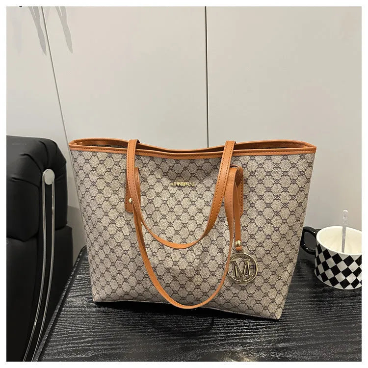 PU leather shoulder bag with street style visible stitching in black, brown, grey or white colours