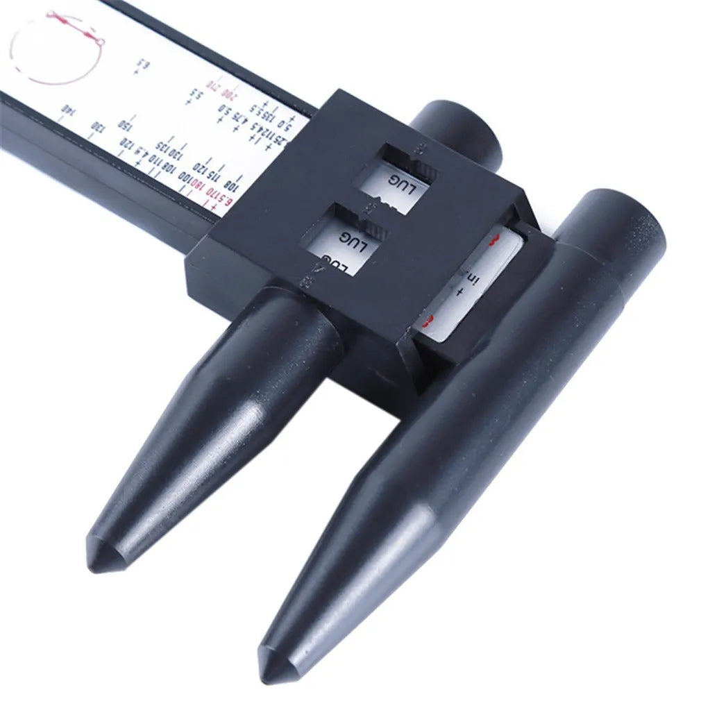 Digital hole distance ruler measuring tool with plastic construction and 180mm range