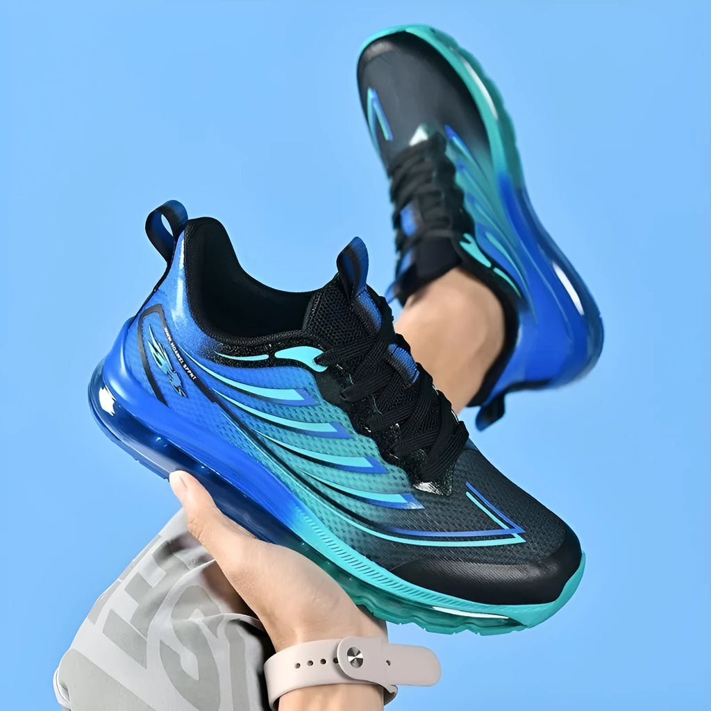 Men's plus size 48 woven sneakers in black blue, white rose, and white smoky blue colours
