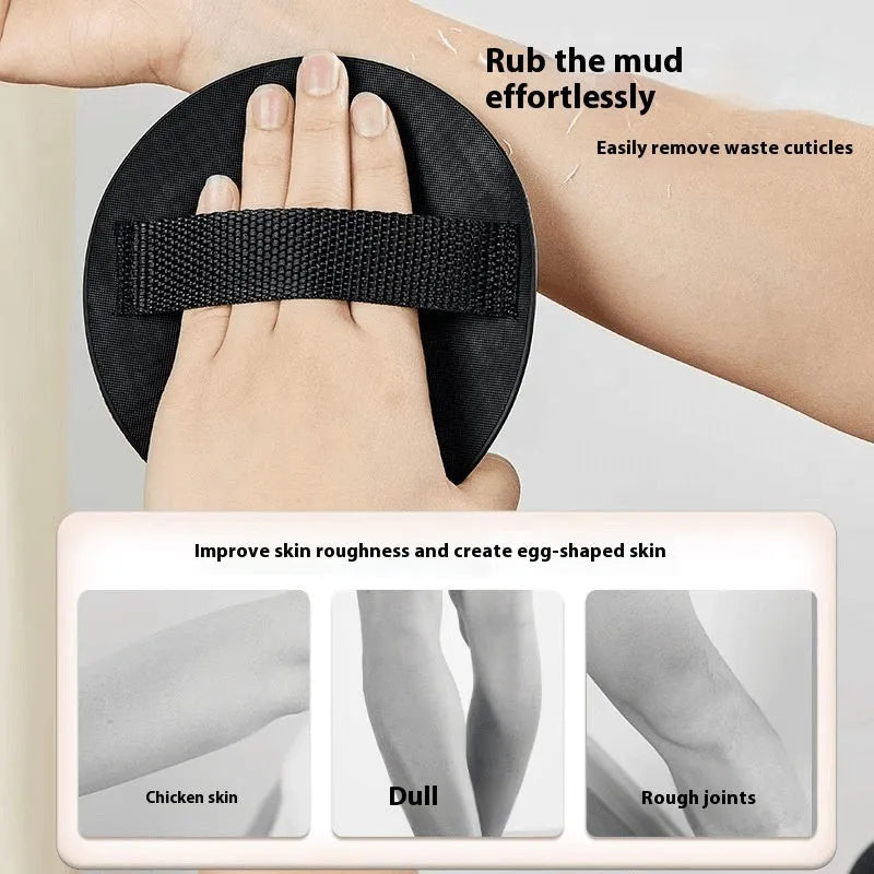 Rubber finger-style bath towel gripper for women in round cake design.