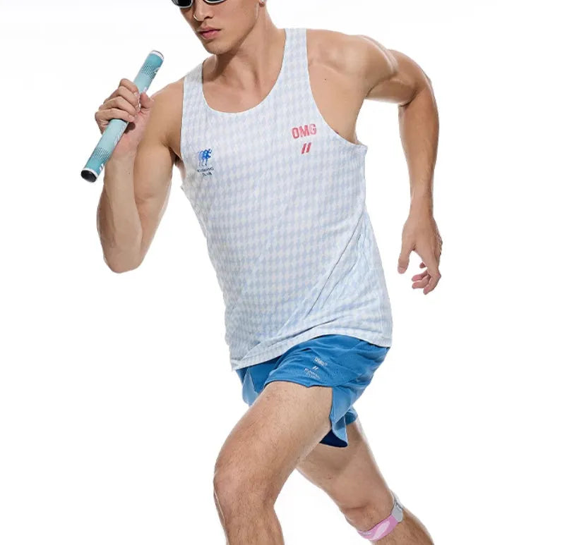 Laser-stitched black running shorts with stretch Spandex fabric laid flat.