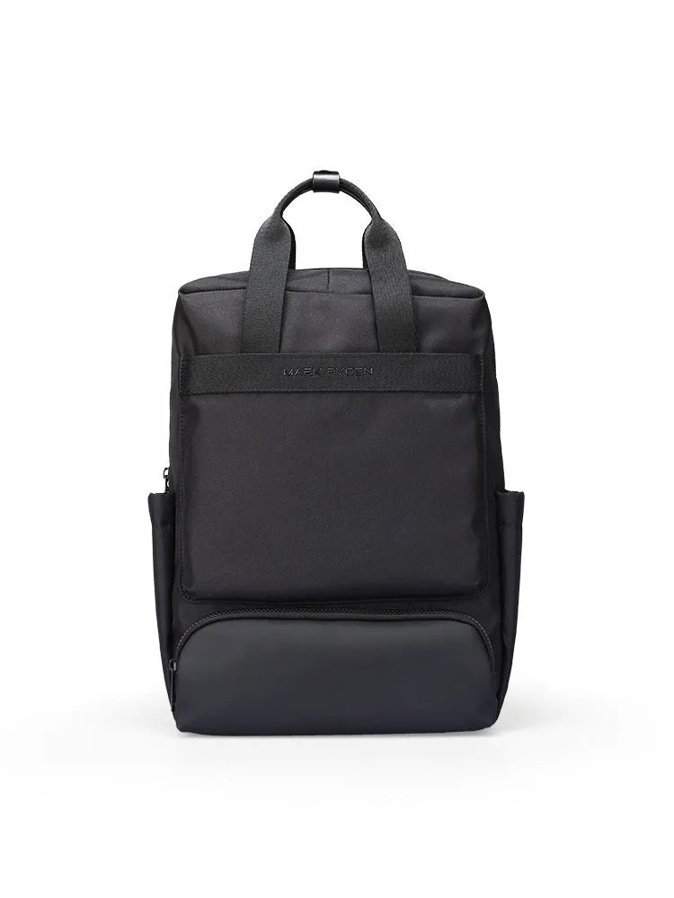 Black Oxford cloth computer backpack with 20-35L capacity