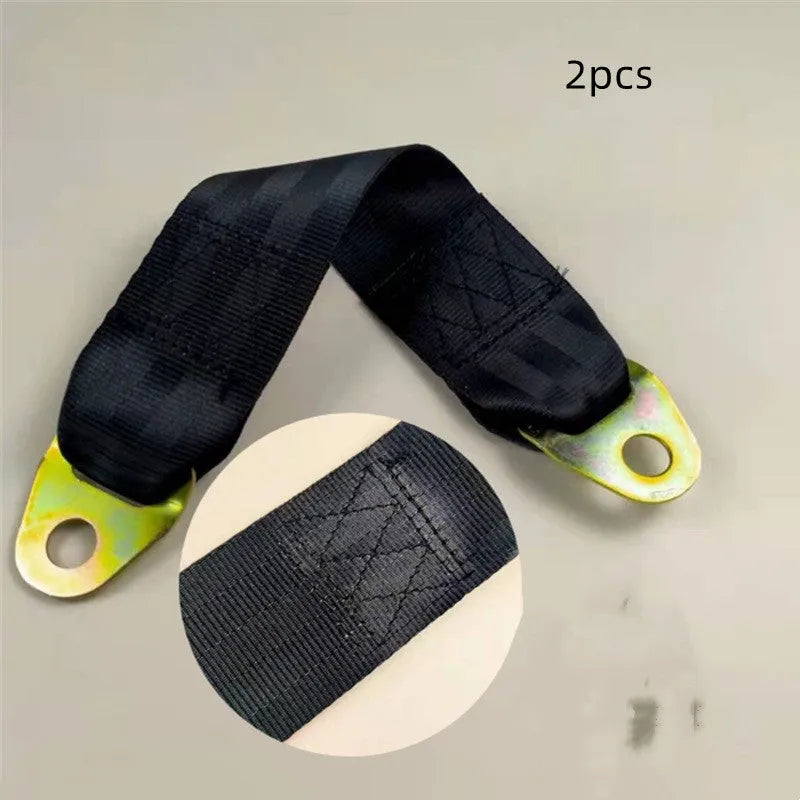 Polyester door latch and door stop belt with included screws and nuts