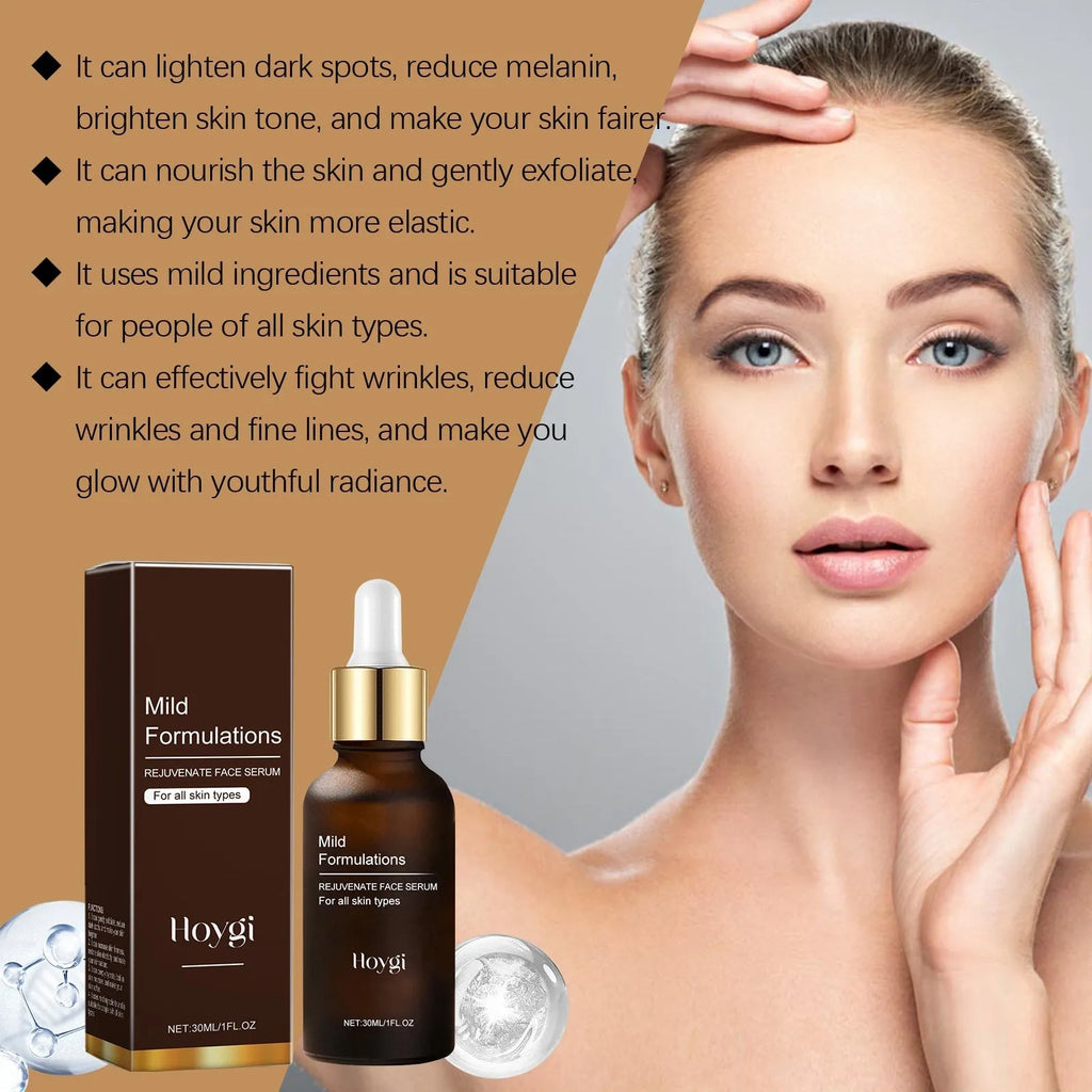 30ml facial essence bottle with nourishing arbutin, collagen, vitamin C and hyaluronic acid formula