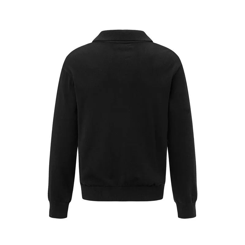 Loose fit acrylic pullover sweater in black, dark grey, or creamy-white colours