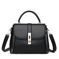 Women's soft PU leather square messenger bag with adjustable strap in four colour options