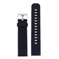 Solid colour silicone replacement watch strap for Garmin Forerunner 245, showing straight buckle.