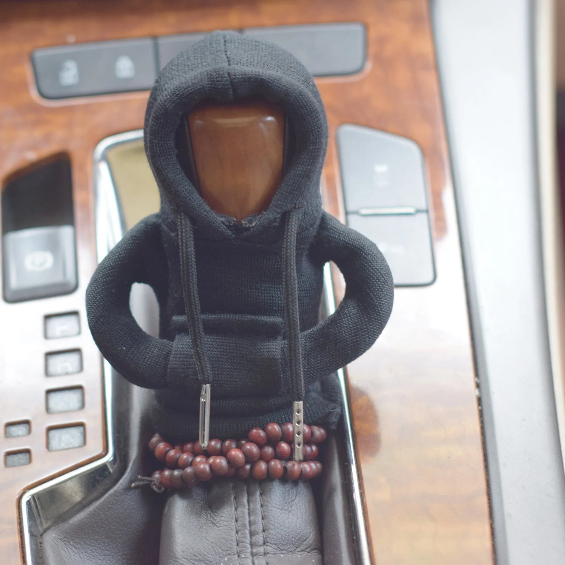 Velvet car gear handle sleeve in multiple colours showing tight and loose fit options